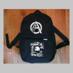 Punk is Protest jednoduchý ľahký ruksak, rozmery pri plnom obsahu cca: 40x27x10cm materiál 100%polyester